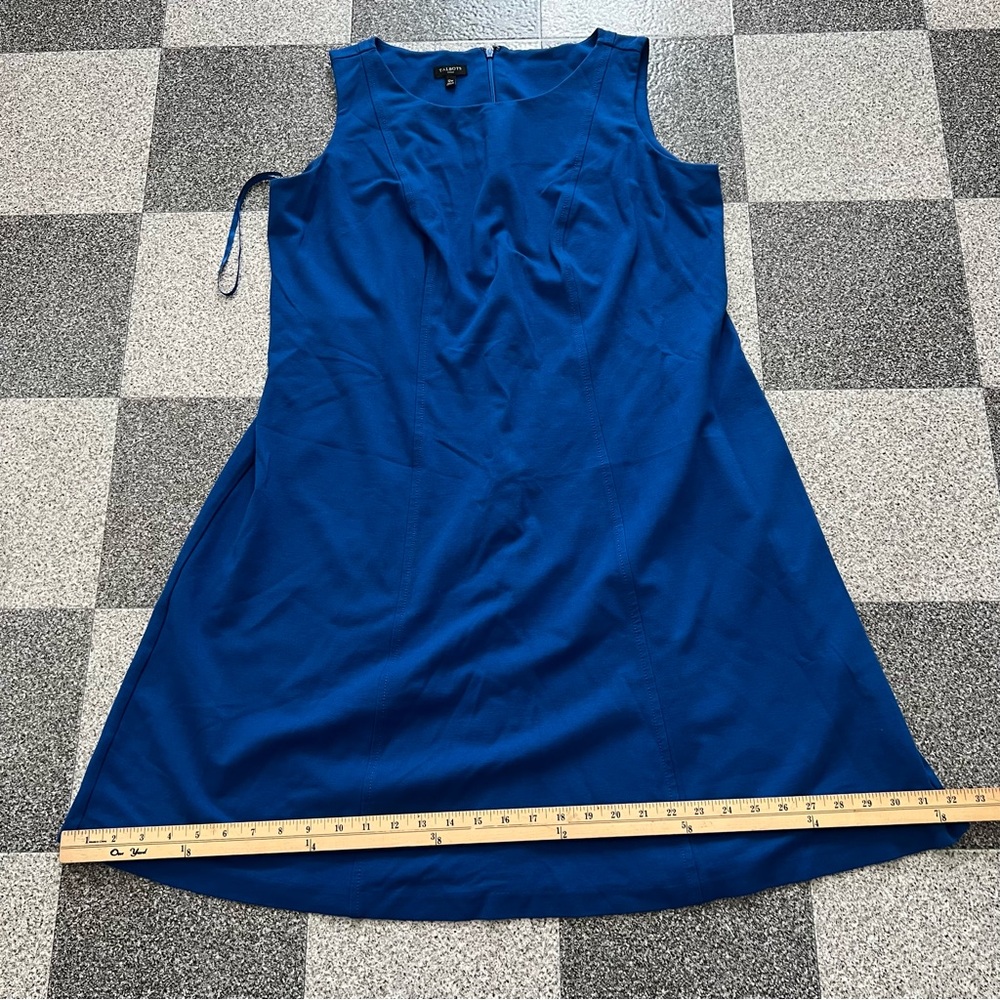 Talbots Women's Royal Blue Sleeveless Midi Dress- Size 12W - Picture 6 of 9